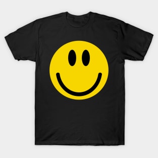 Smile Face Emoticons Novelty Graphic Sarcastic Happy Face Humor Funny T-Shirt